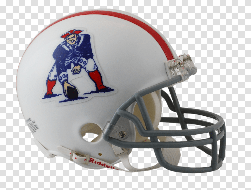 Patriots Helmet New England Patriots Throwback Helmet, Apparel, Person, Human Transparent Png