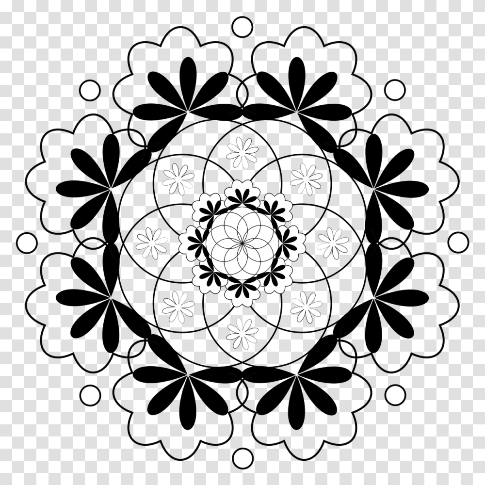 Pattern Flower Table Cloth Free Photo, Snowflake, Floral Design Transparent Png