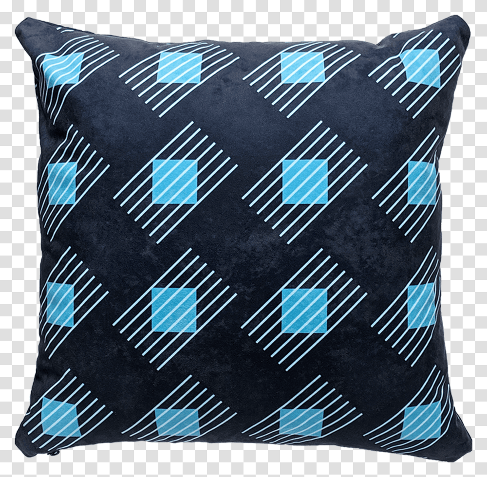 Patterned Faux Suede Blue Throw Pillow Cushion Transparent Png