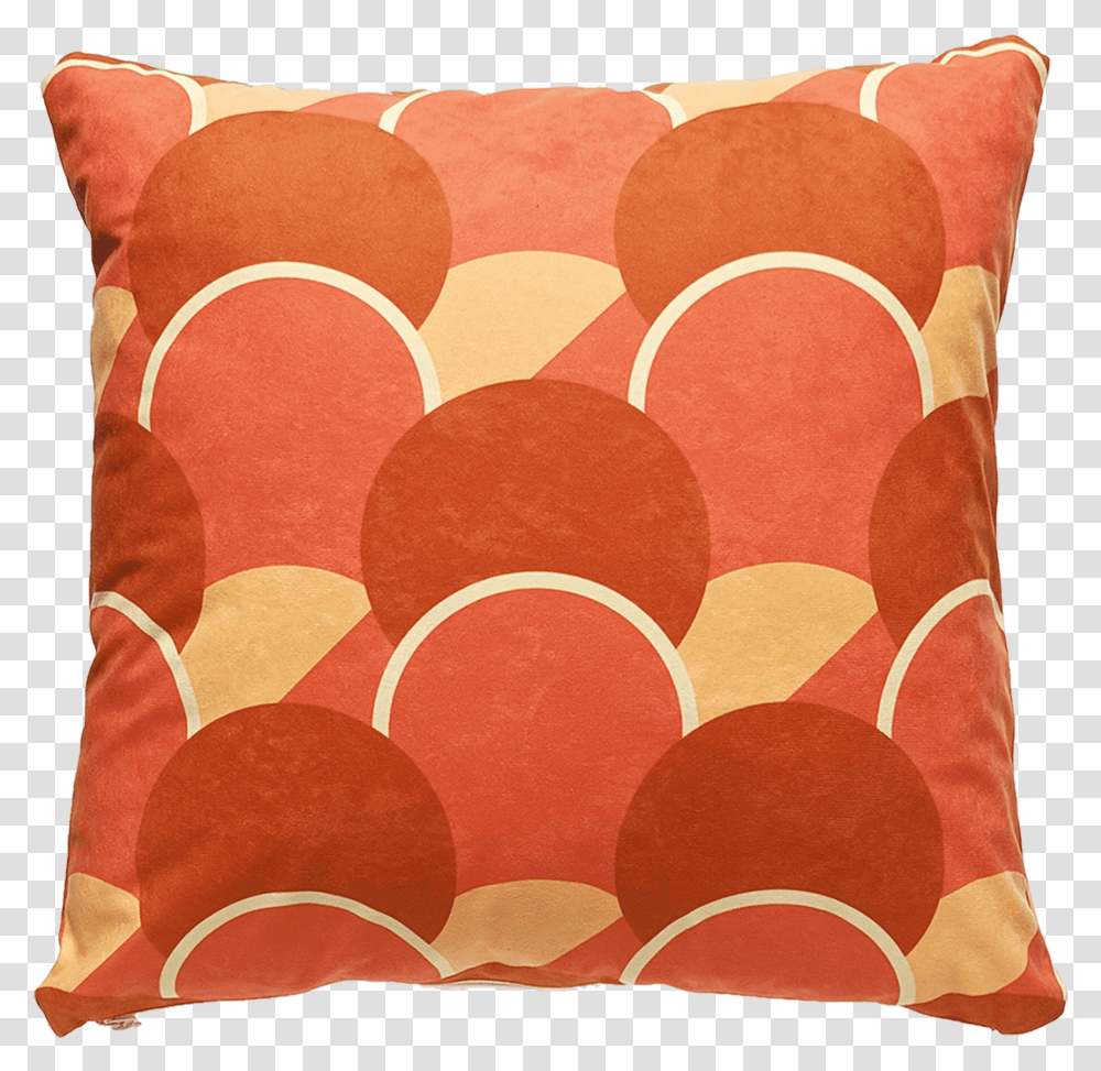 Patterned Faux Suede Orange Throw Pillow Cushion, Rug Transparent Png