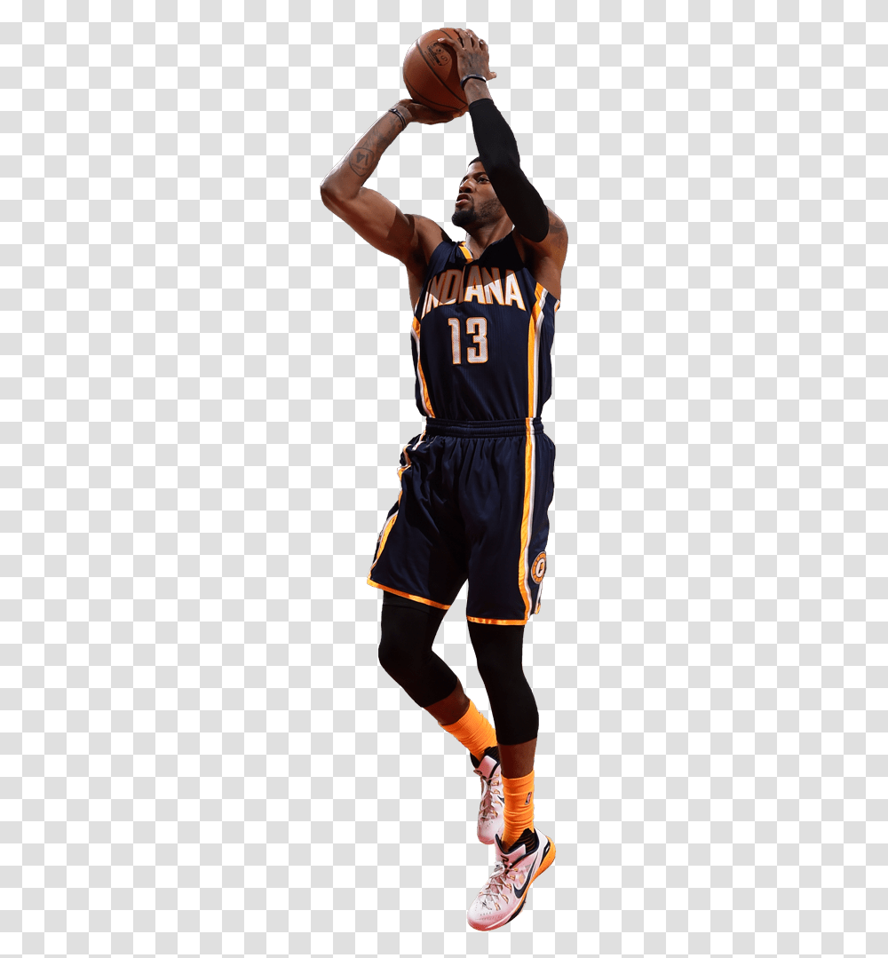 Paul George Nba Player Cut Out, Person, Shorts, People Transparent Png
