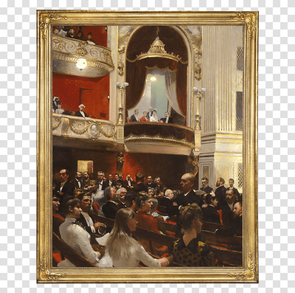 Paul Gustav Fischer Theatre, Person, Painting, Architecture Transparent Png