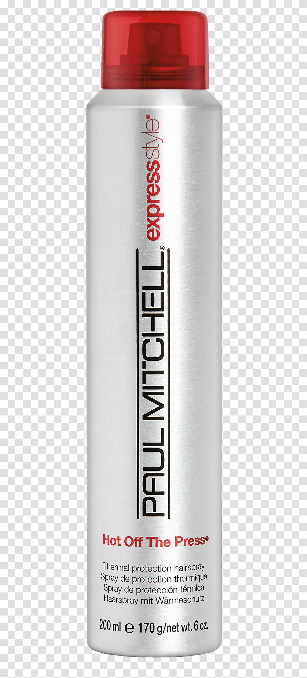 Paul Mitchell Hot Off The Press Thermal Protection Paul Mitchell Heat Protector, Aluminium, Bottle, Tin, Can Transparent Png