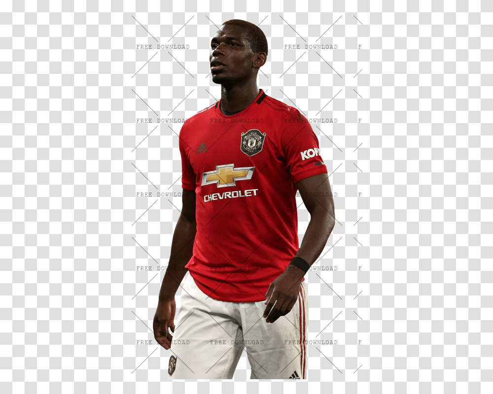 Paul Pogba Image With Jeans Background, Clothing, Shirt, Person, Jersey Transparent Png