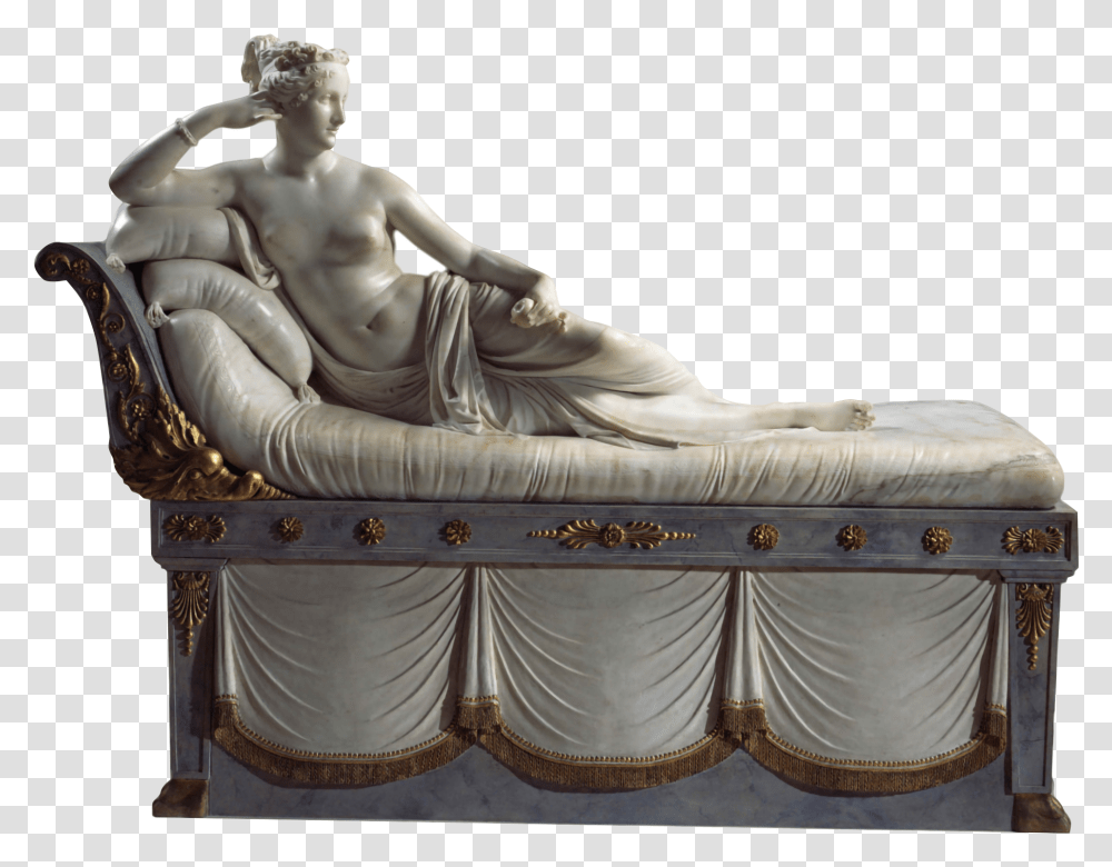 Paulina Borghese Antonio Canova, Statue, Sculpture, Furniture Transparent Png