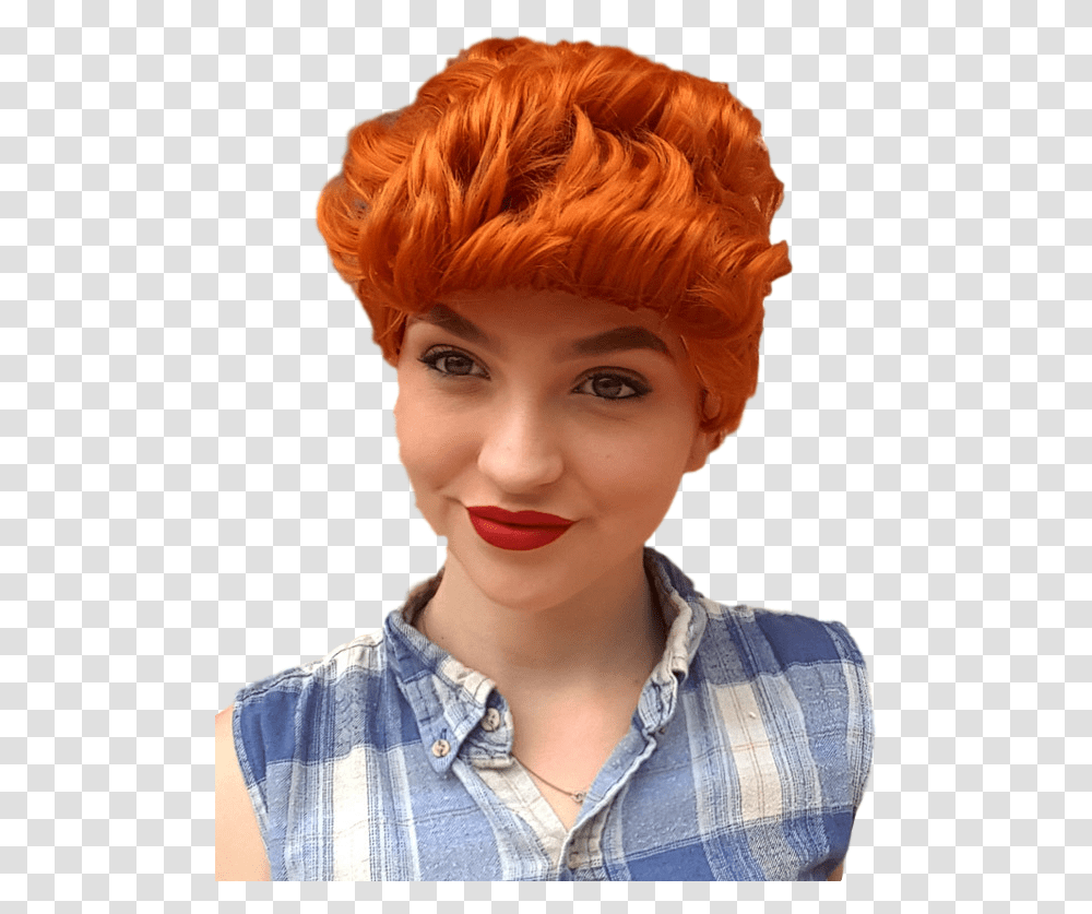 Pauline Hanson Inspired Fire Red Short Costume Wig Pauline Hanson, Hair, Face, Person, Head Transparent Png