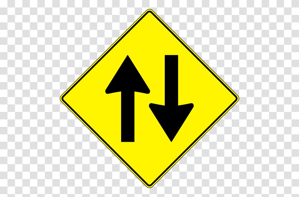 Paulprogrammer Yellow Road Sign Two Way Traffic Clip Art Free Transparent Png