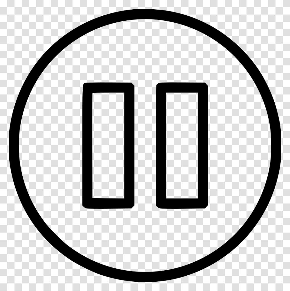 Pause Button Circle Circle, Word, Alphabet Transparent Png