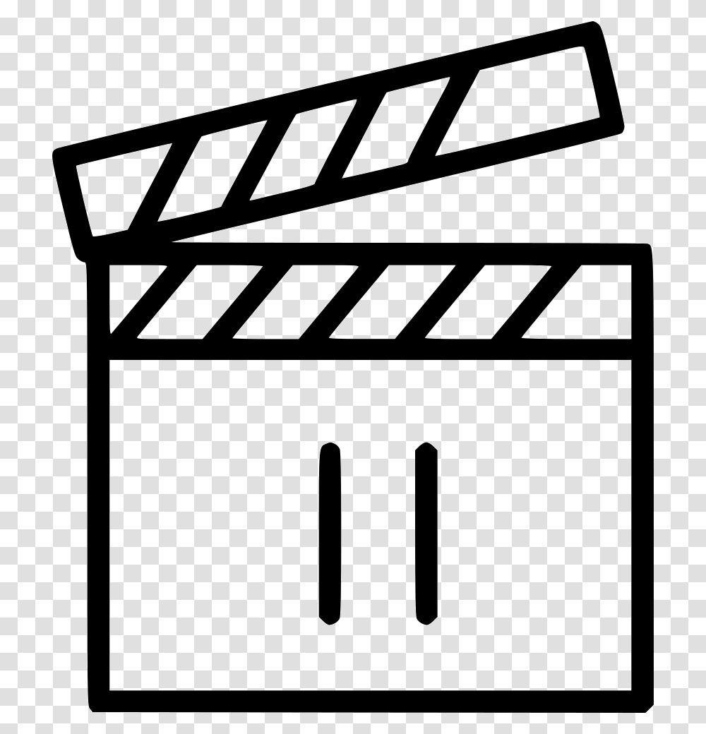 Pause Movie Icon Free Download Movie Night Reel Scene Icon, Fence, Stencil, Stand Transparent Png