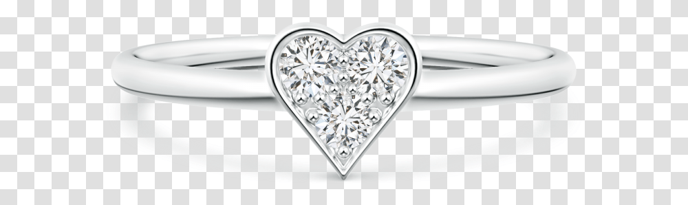 Pave Set Lab Grown Diamond Heart Promise Ring Solid, Gemstone, Jewelry, Accessories, Accessory Transparent Png