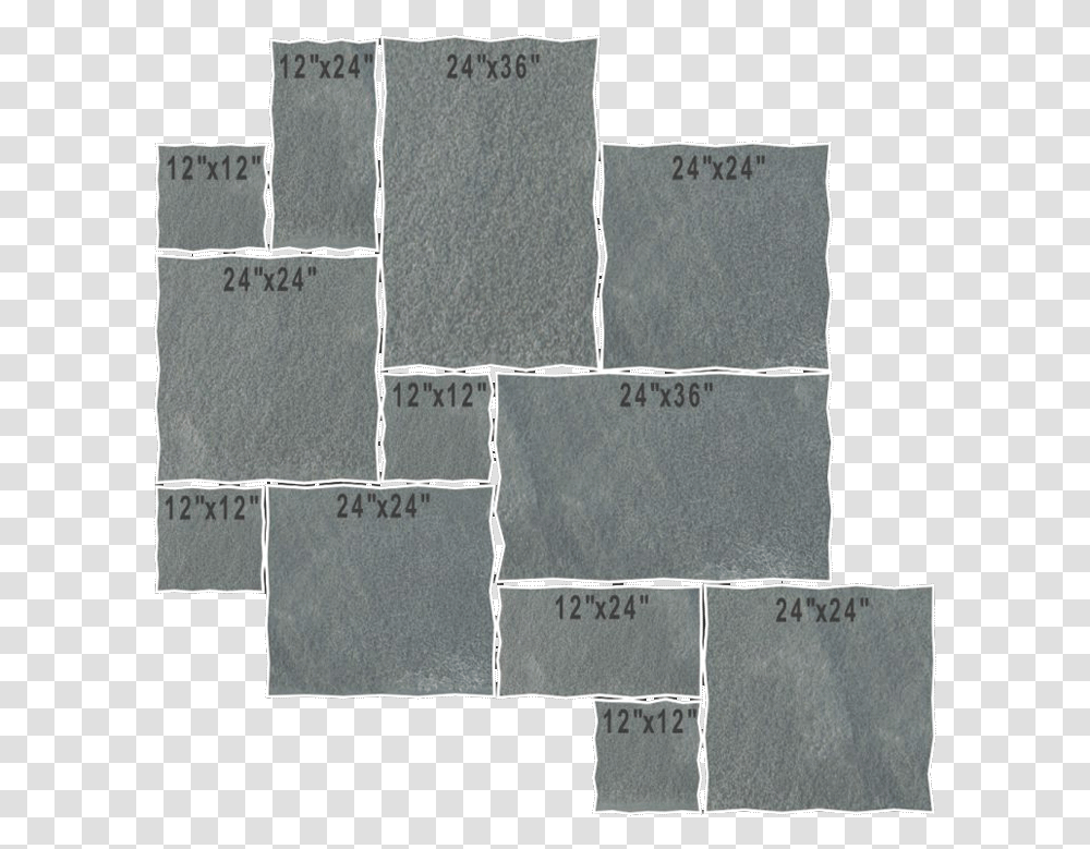 Pavers Antique Black Jumbo Pattern Rock Face Dimensional Floor Plan, Slate, Tile, Flooring Transparent Png
