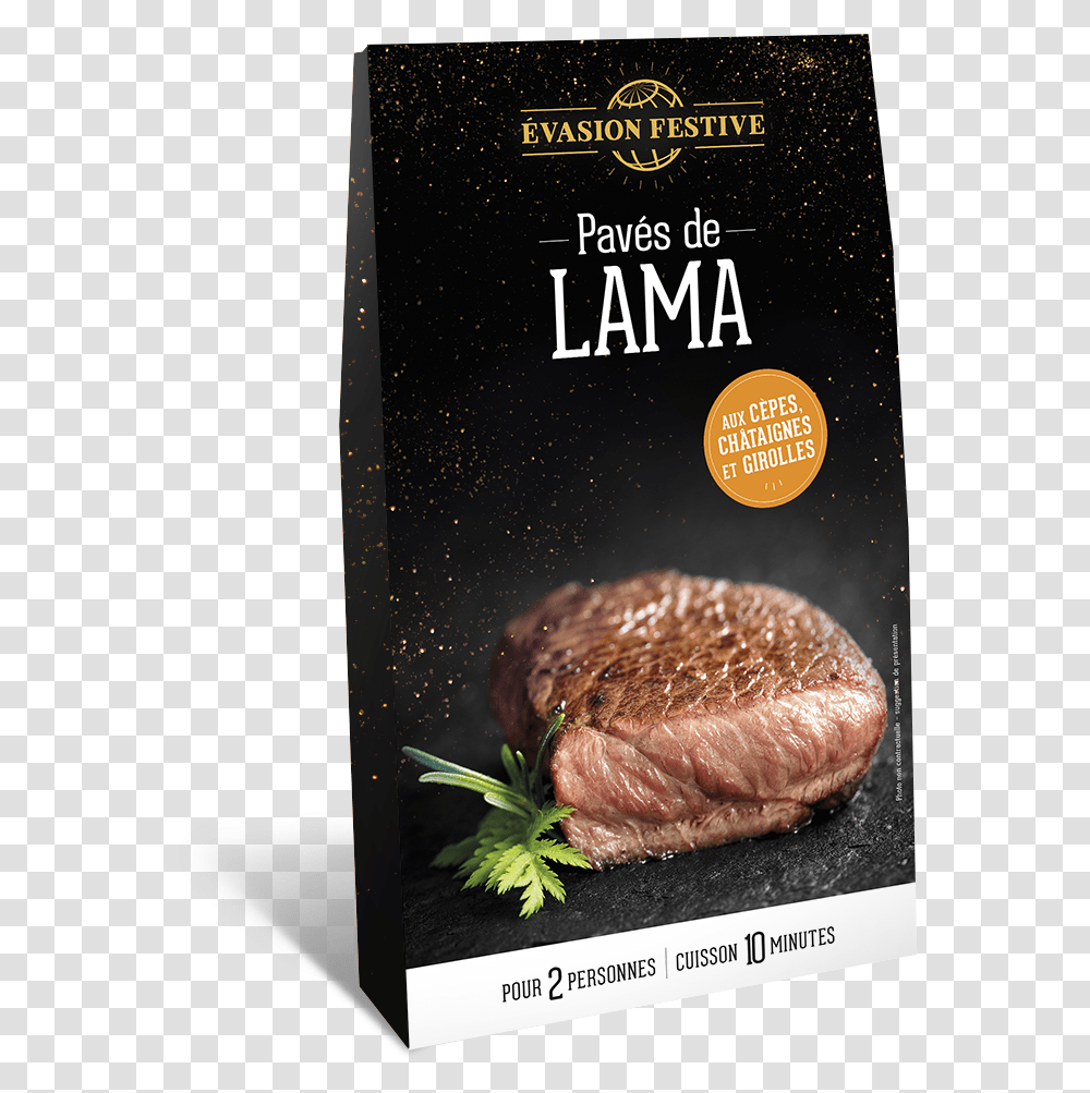 Pavs De Lama Aux Cpes Chtaignes Et Girolles Roast Beef, Food, Steak, Plant, Book Transparent Png