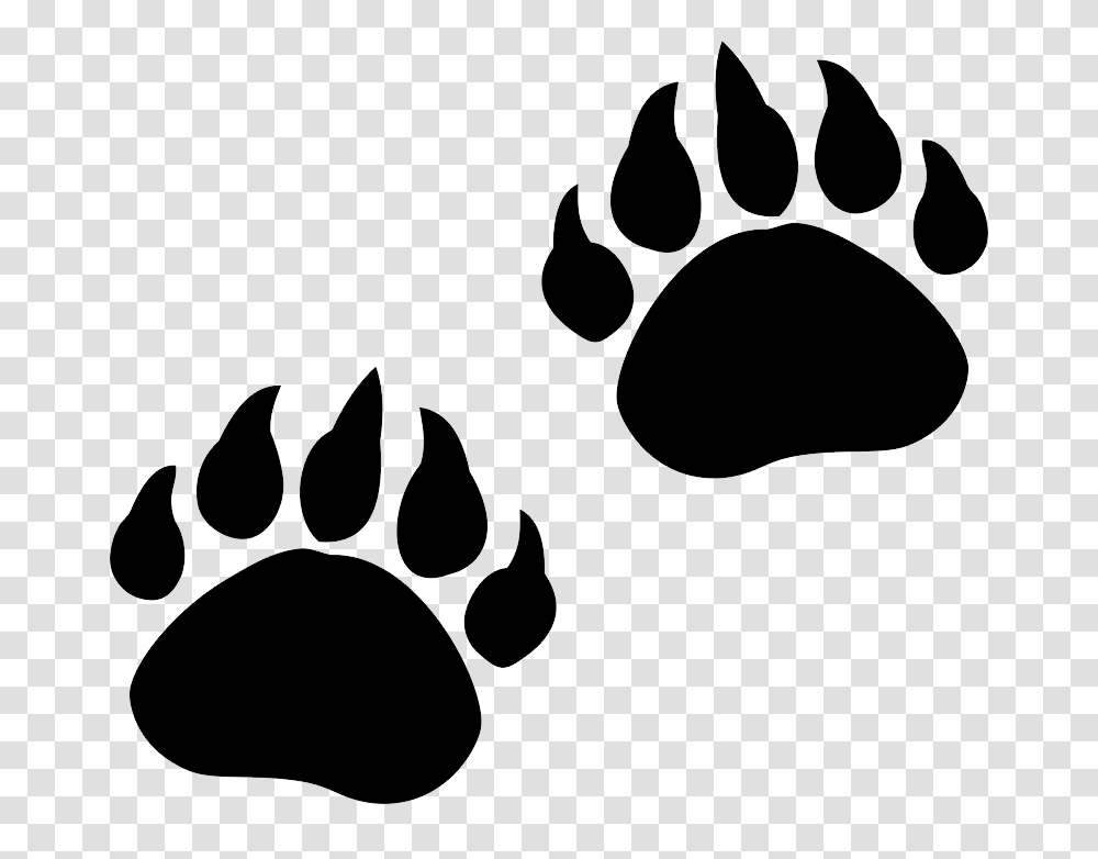 Paw, Animals, Footprint, Hook, Stencil Transparent Png