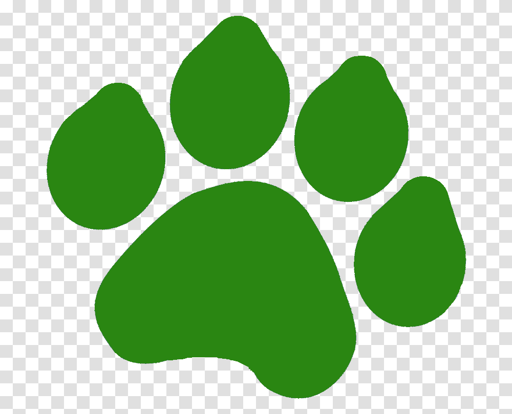 Paw Clipart Green Dog Green Paw Print, Tennis Ball, Sport, Sports, Plant Transparent Png