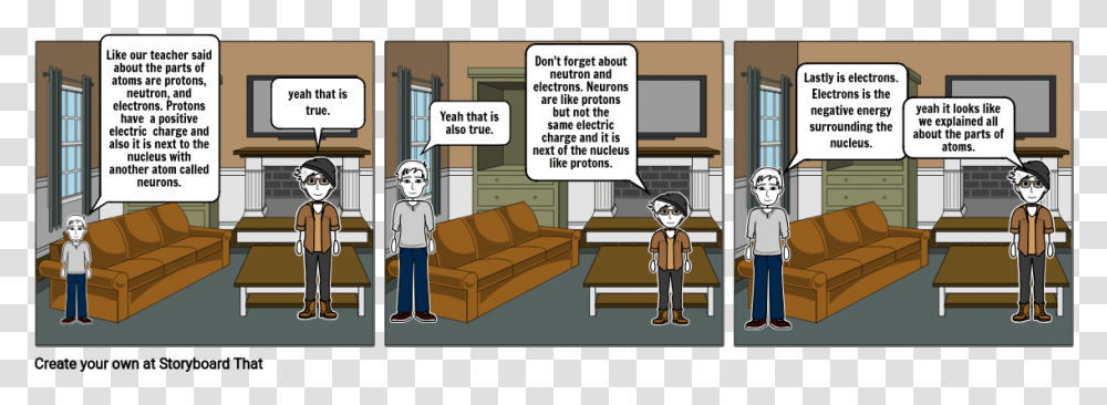 Paw Comic Strip, Furniture, Couch, Person, Room Transparent Png