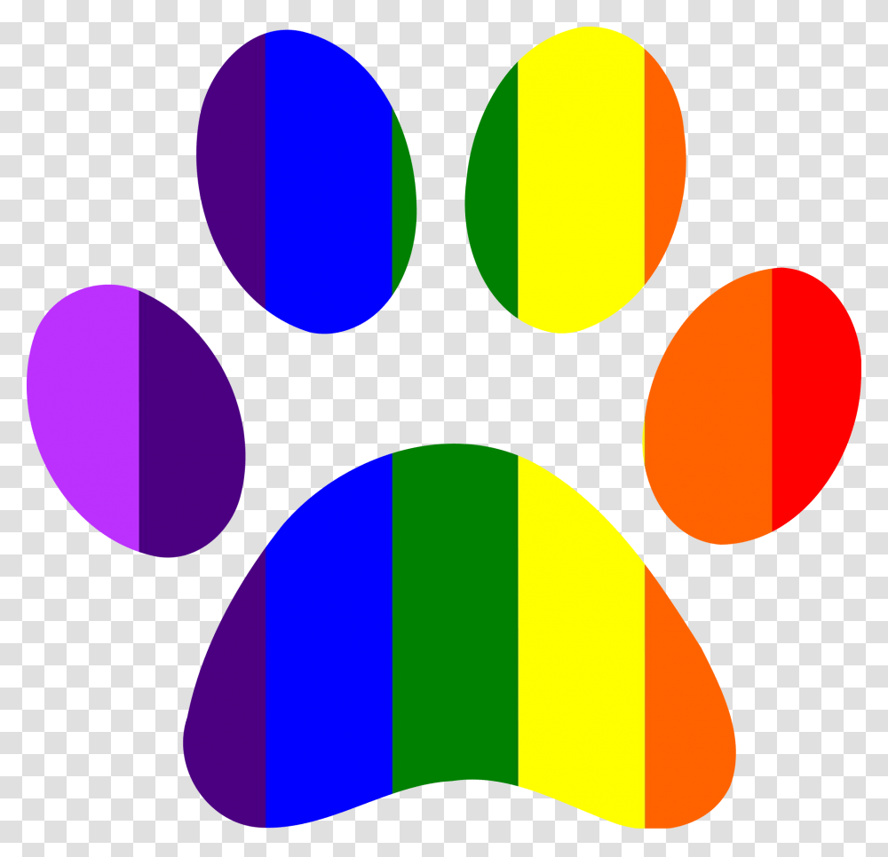 Paw Free On Dumielauxepices Rainbow Paw Print Clipart, Light, Logo, Trademark Transparent Png