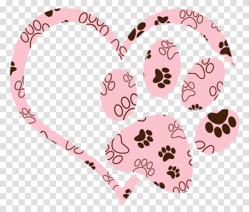 Paw Heart Dog Freetoedit Heart Transparent Png