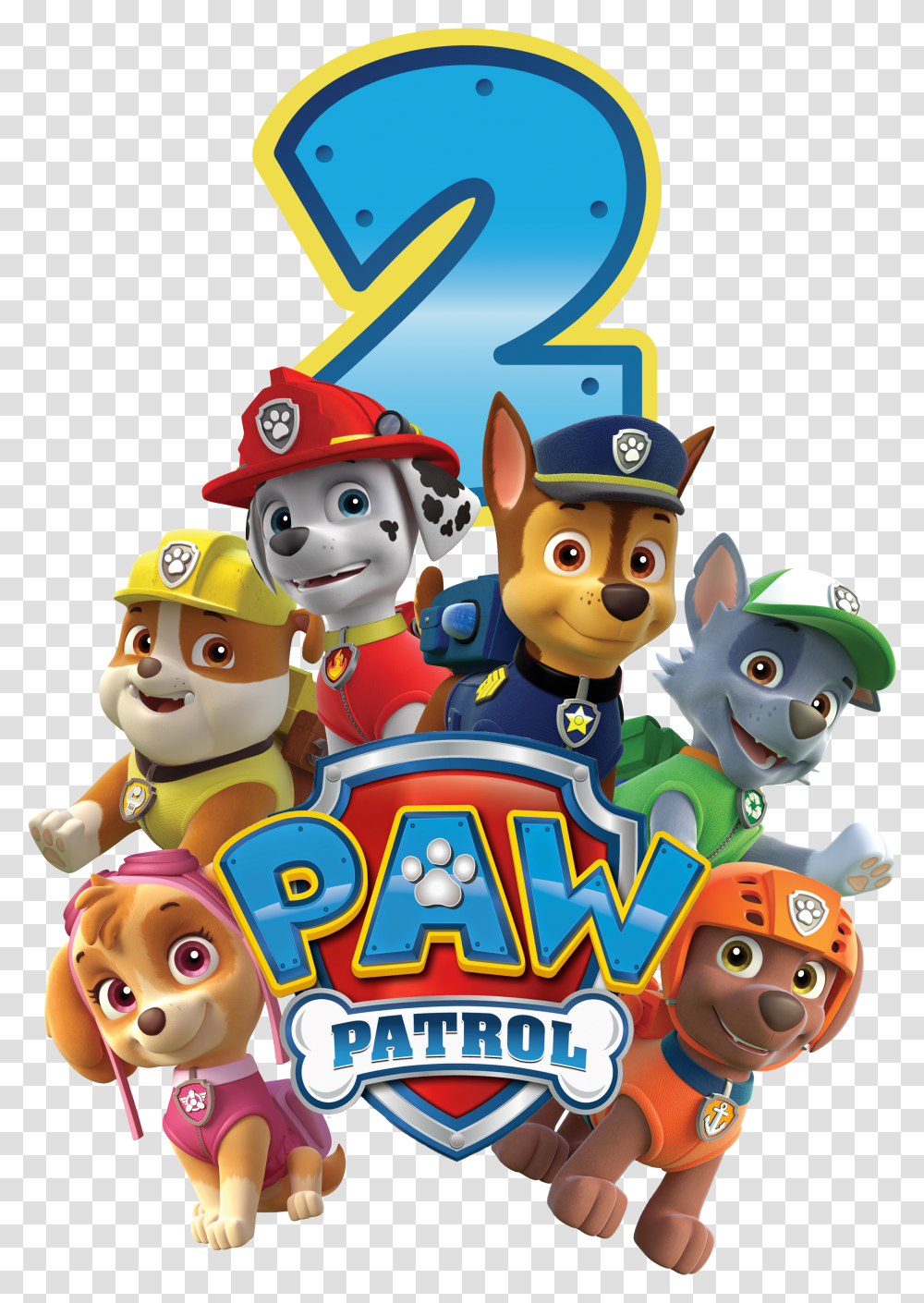 Paw Patrol All Character Kids Paw Patrol Birthday Transparent Png
