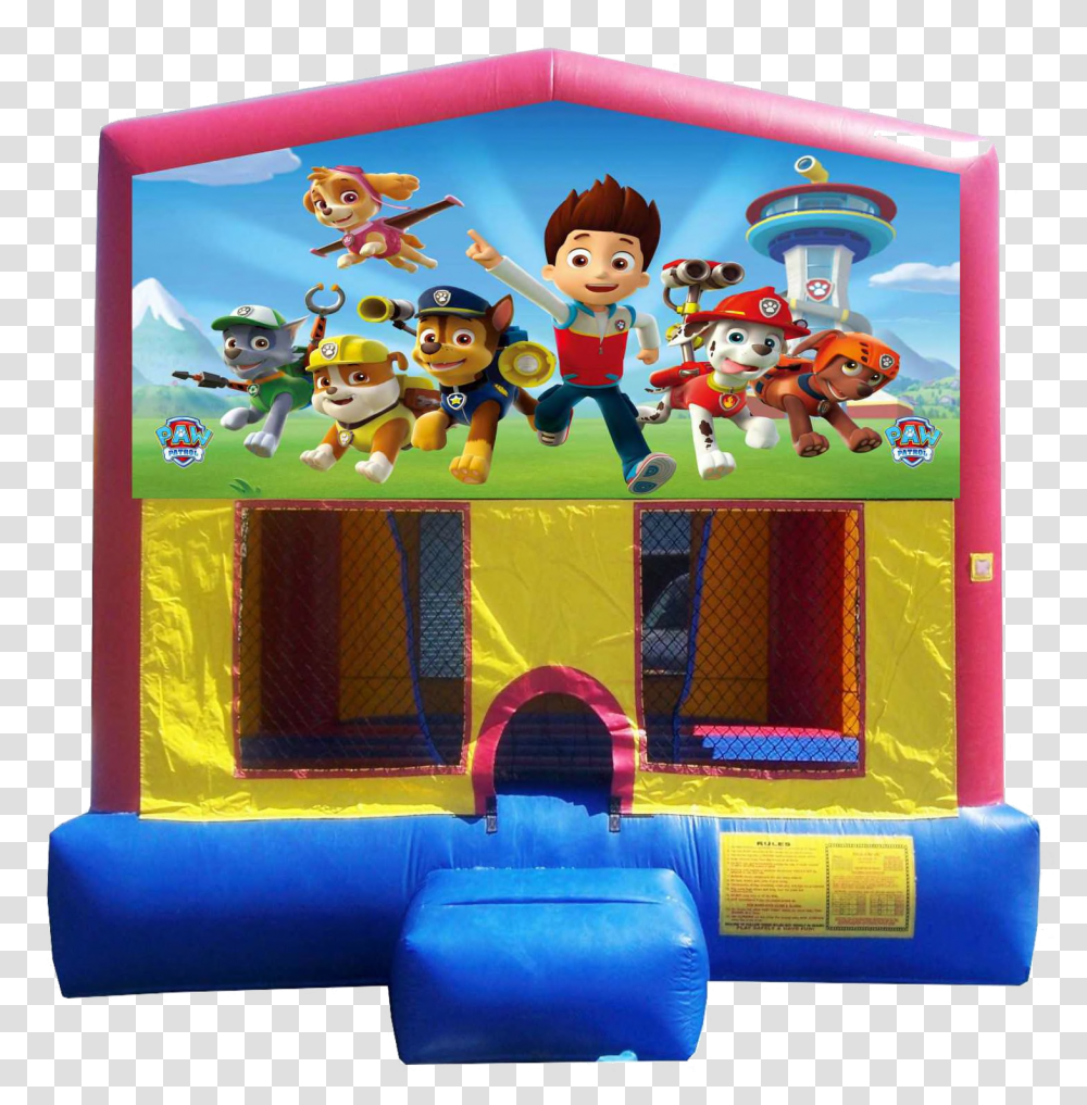 Paw Patrol Bounce House Paw Patrol Jumper With Slide, Inflatable, Person, Human Transparent Png