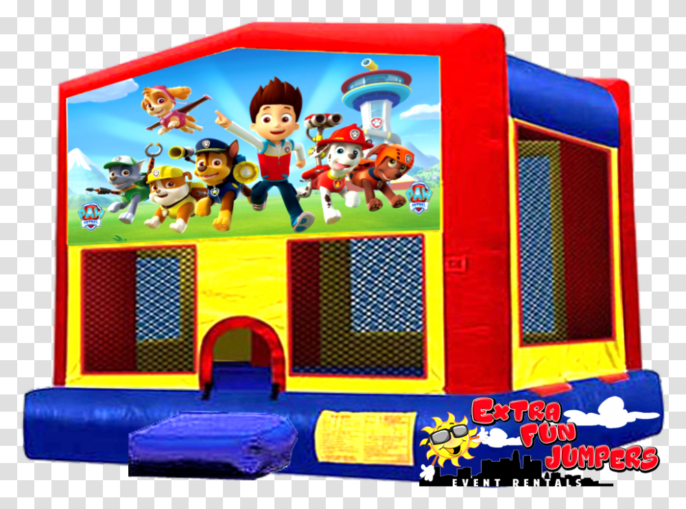 Paw Patrol Bouncer Paw Patrol Jumper, Inflatable, Person, Human, Play Area Transparent Png