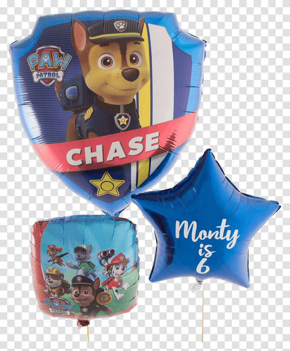 Paw Patrol Chase Amp Marshall Personalised Bunch Balloon, Apparel, Costume Transparent Png