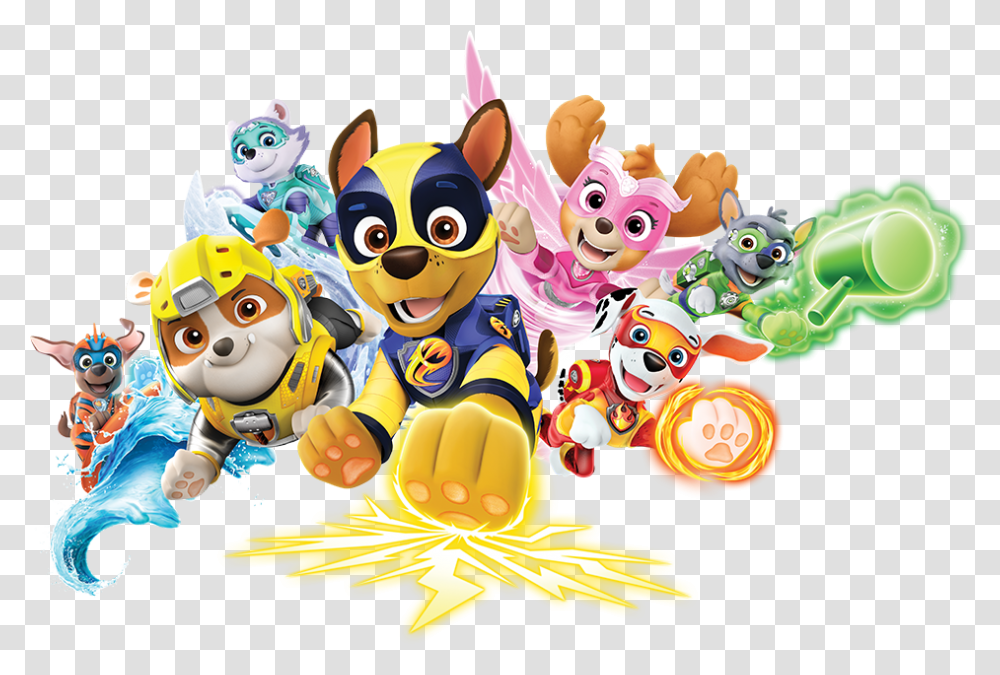 Paw Patrol Clip Art Paw Patrol Mighty Pups, Crowd, Poster, Advertisement Transparent Png
