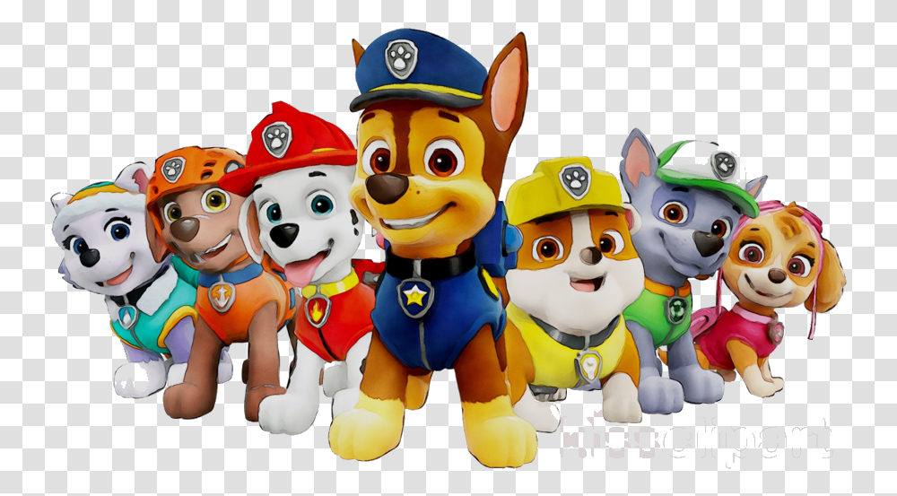 Paw Patrol Clipart Dog Television Show Characters Kids Paw Patrol Background, Toy, Plush, Figurine Transparent Png