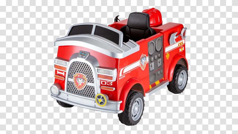 Paw Patrol Fire Truck Power Wheel, Vehicle, Transportation, Fire Department, Bumper Transparent Png
