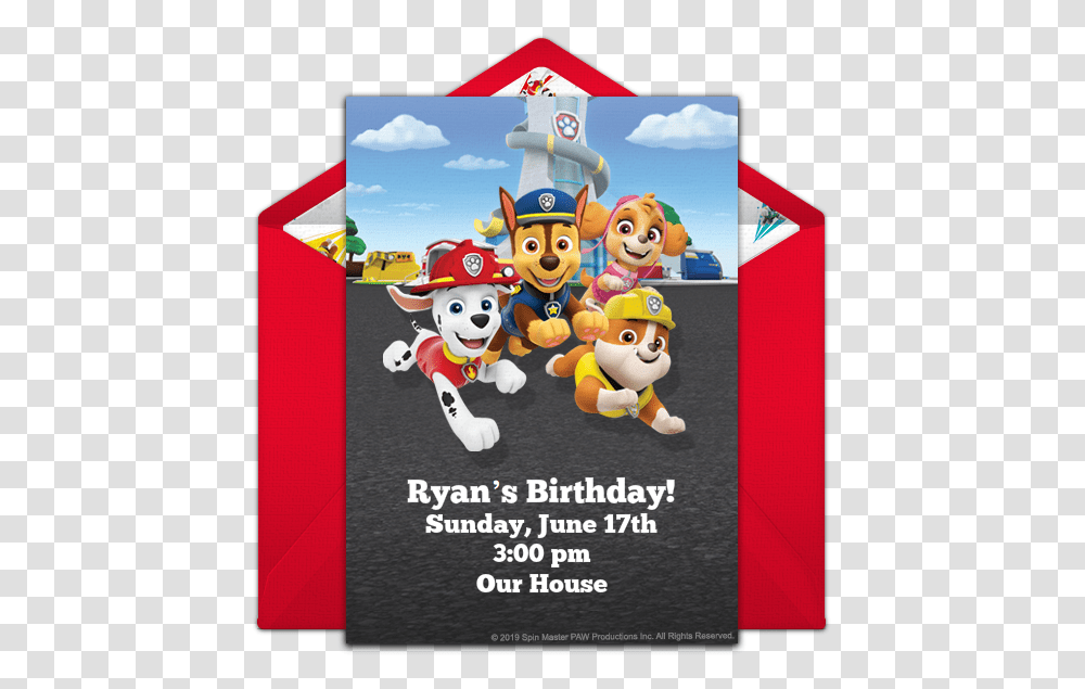 Paw Patrol Invitation .ai, Super Mario, Toy, Poster, Advertisement Transparent Png