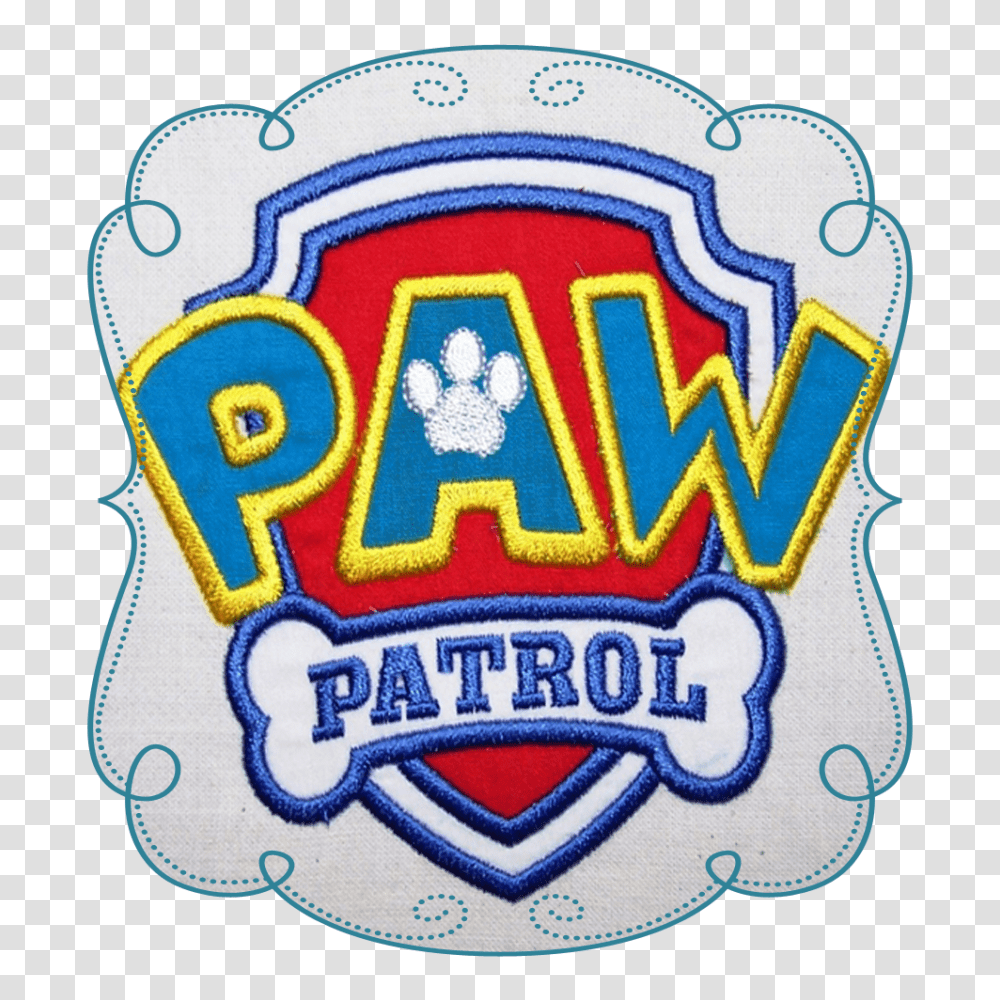 Paw Patrol Logo Applique, Embroidery, Pattern, Trademark Transparent Png