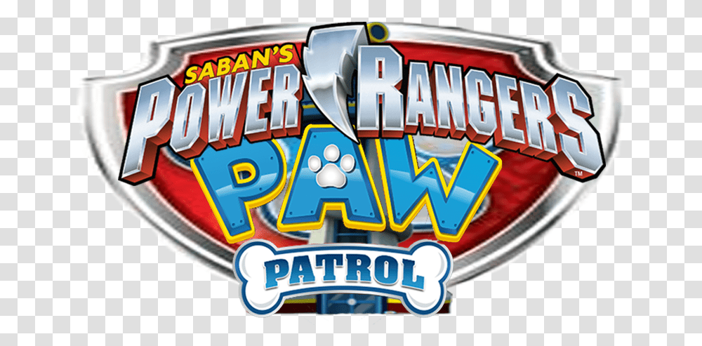 Paw Patrol Logo Clipart Clip Art Paw Patrol Dino Charge Power Rangers Super Ninja Steel, Game, Slot, Gambling, Amusement Park Transparent Png