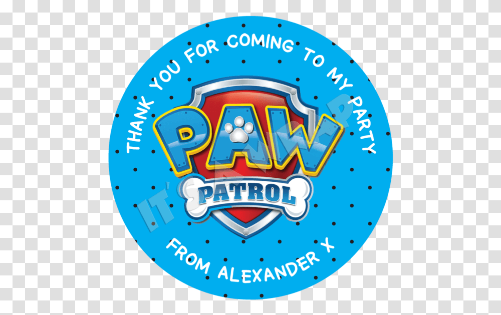 Paw Patrol Logo Sweet Cone Stickers Birthday Paw Print Paw Patrol Background, Leisure Activities, Circus, Adventure Transparent Png