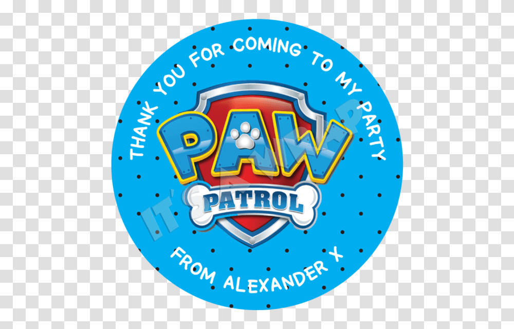 Paw Patrol Logo Sweet Cone Stickers Partywraps, Leisure Activities, Circus, Adventure Transparent Png
