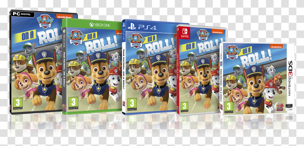 Paw Patrol On A Roll Xbox One, Super Mario, Advertisement, Poster, Toy Transparent Png