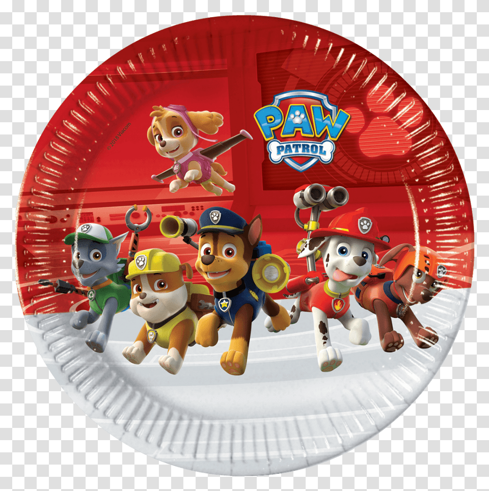 Paw Patrol Paper Plates Procos Paw Patrol Paper Plates, Person, Human, Dish, Meal Transparent Png