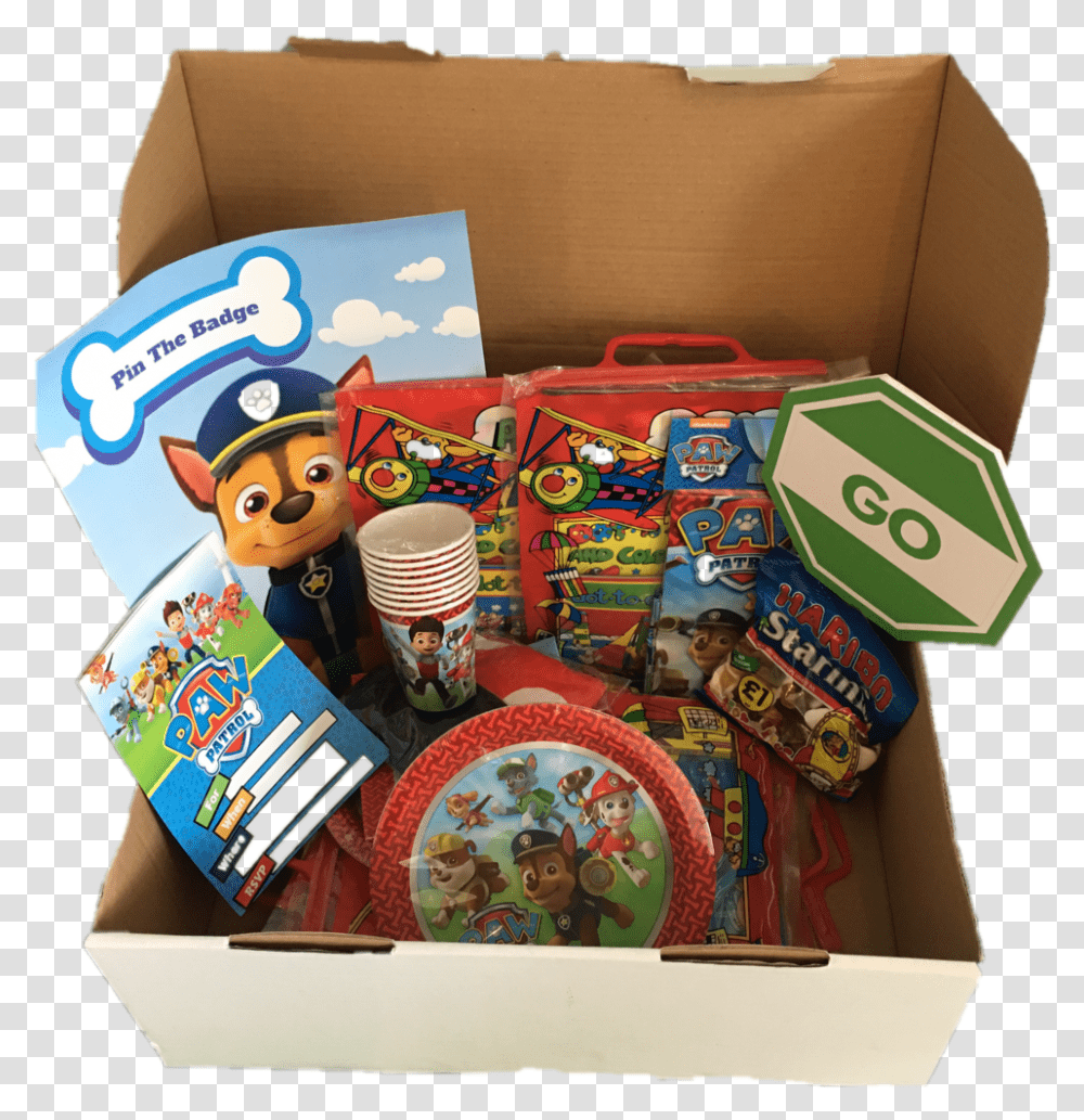 Paw Patrol Party Box Small Or Regular - Wonder Kids Toy, Sweets, Food, Confectionery, Candy Transparent Png