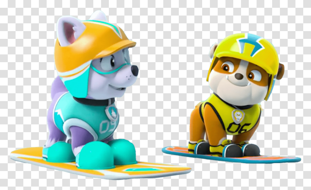Paw Patrol Rubble And Everest, Toy, Figurine, Cake, Dessert Transparent Png