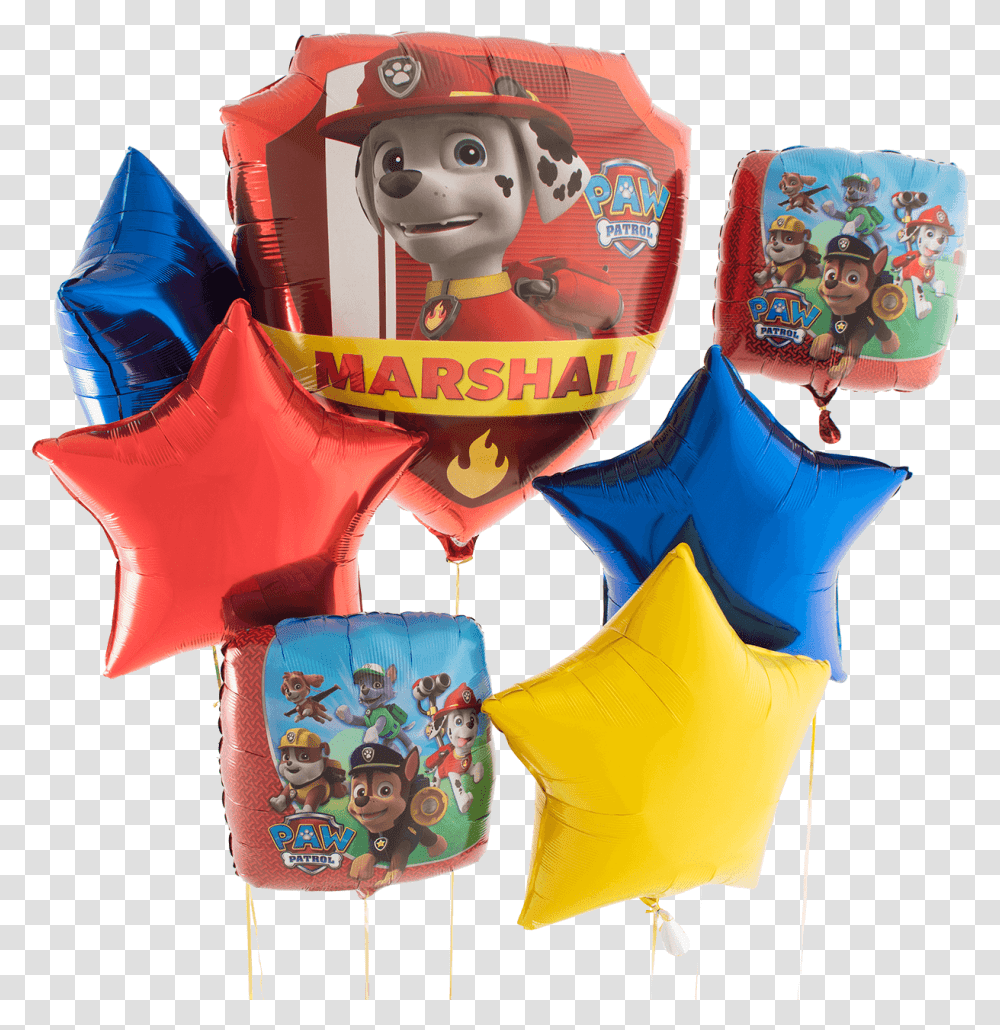 Paw Patrol Super Shield Foil Balloon Bouquet Toy, Clothing, Art, Vest, Paper Transparent Png