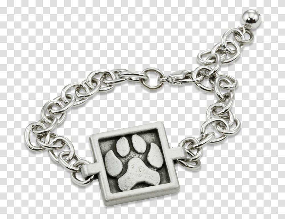 Paw Print Bracelet Chain, Jewelry, Accessories, Accessory, Silver Transparent Png