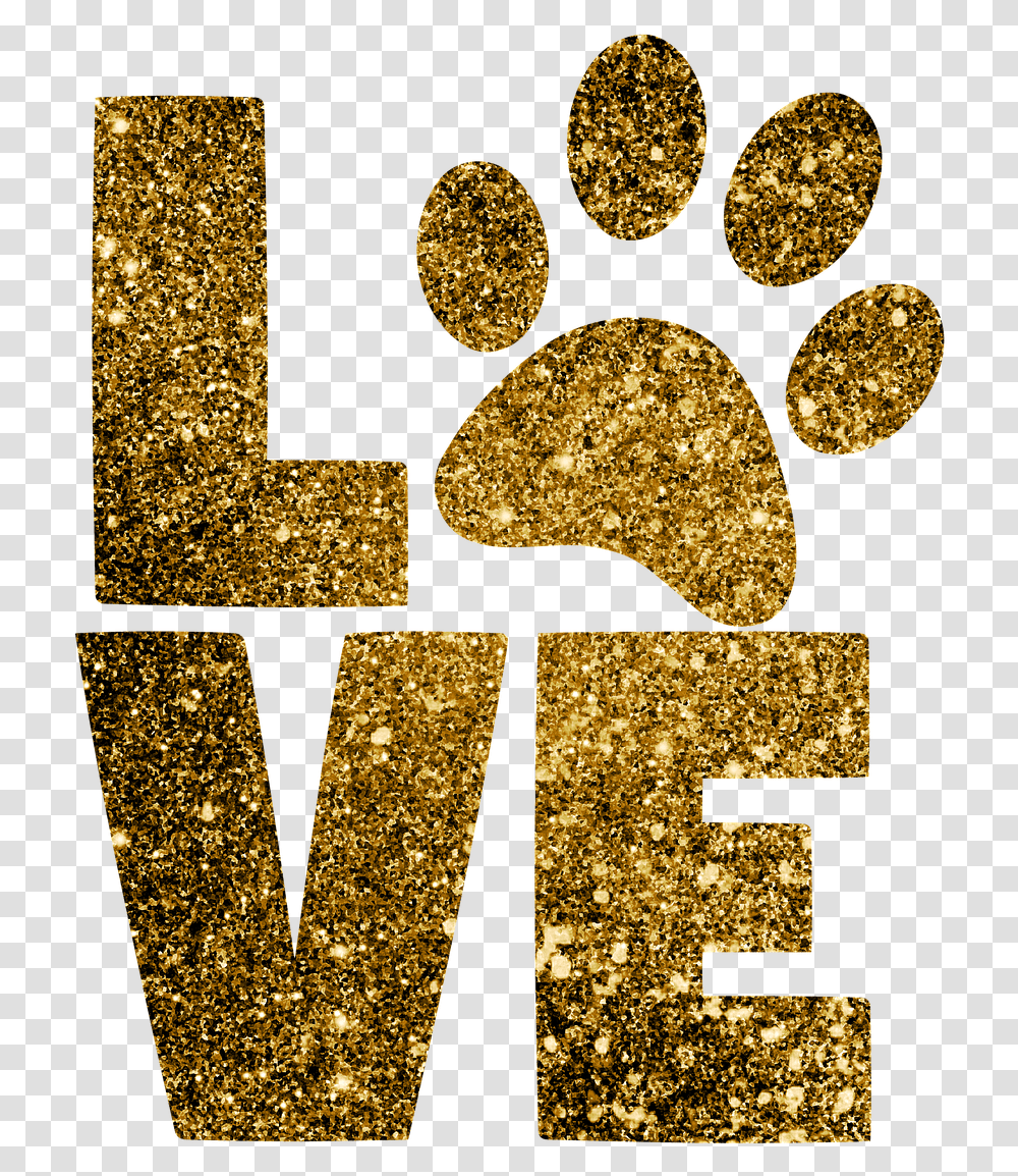 Paw Print Love Paws Animal Pet Golden Paw, Light, Cross, Symbol, Text Transparent Png