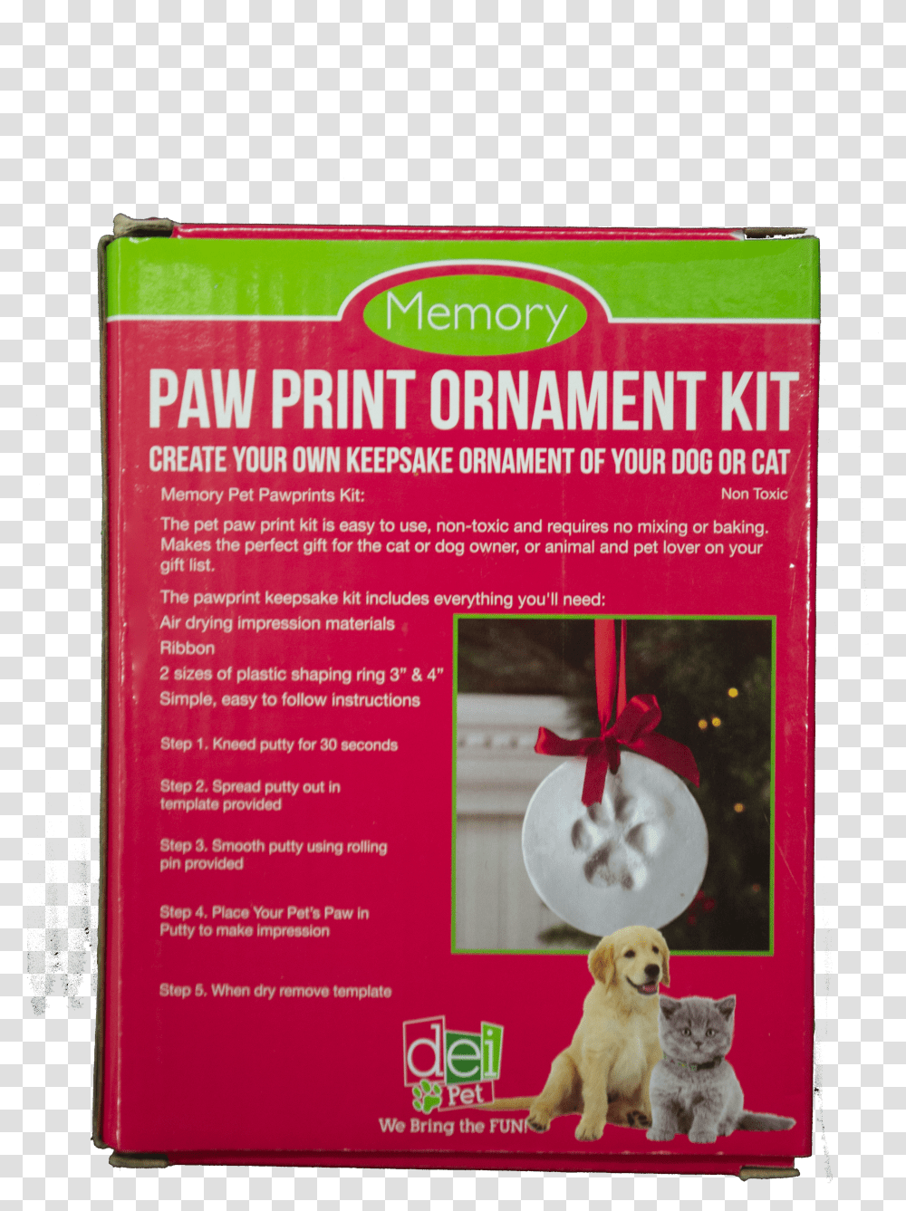 Paw Print Ornament Kit Photo Rear Transparent Png