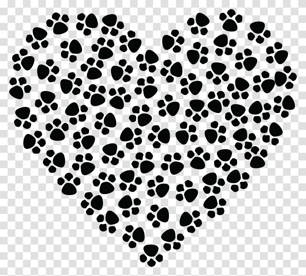 Paw Prints Heart Clip Arts Paw Print Heart Clipart, Outdoors, Nature, Sweets, Land Transparent Png