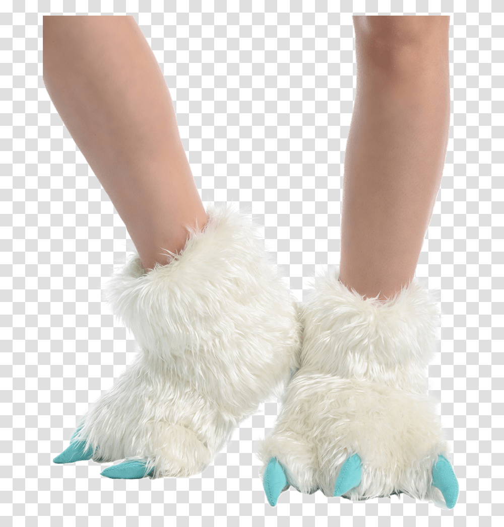 Paw Slipper Image Yeti Feet Shoes, Apparel, Footwear, Heel Transparent Png