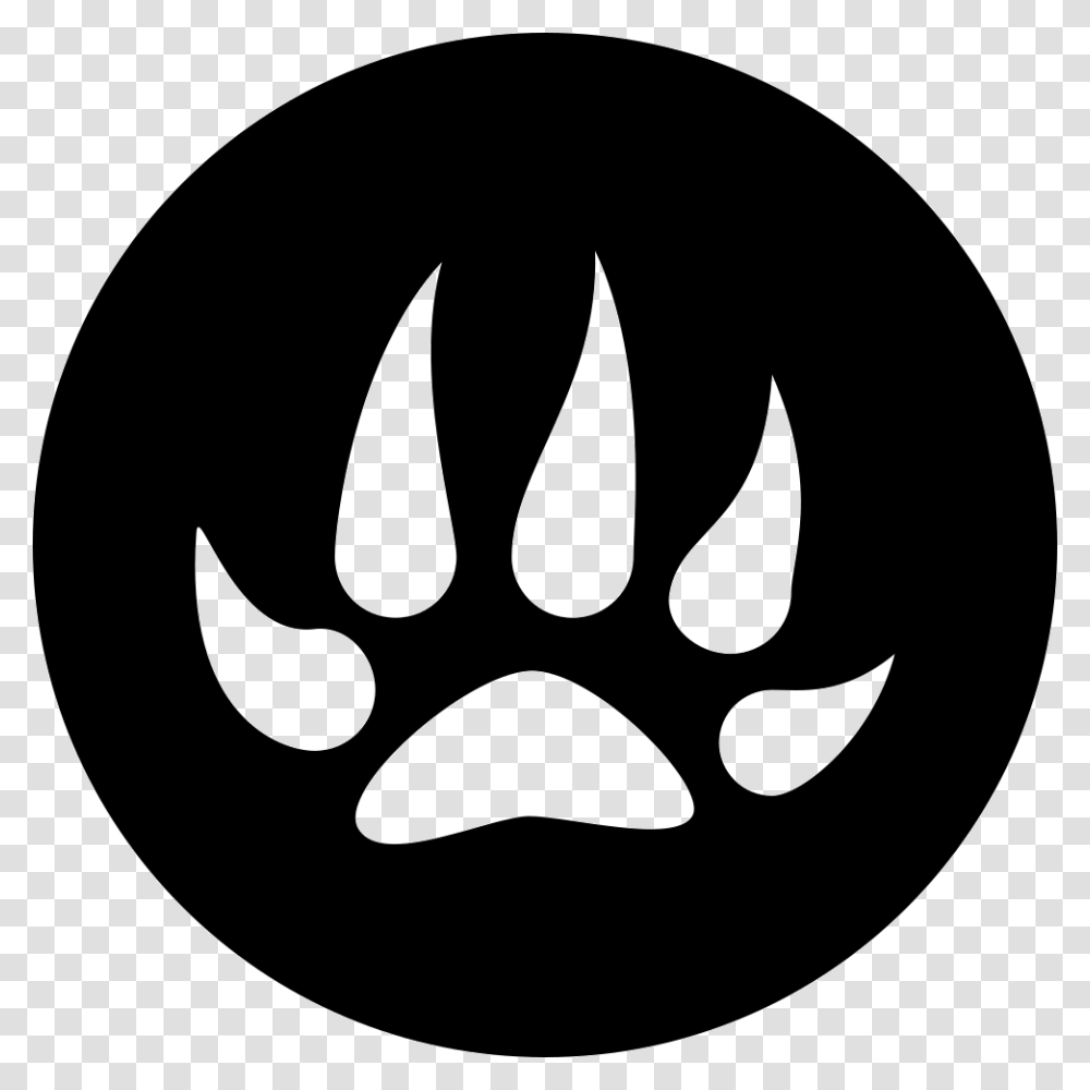 Pawprint White Close Icon, Rug, Stencil Transparent Png