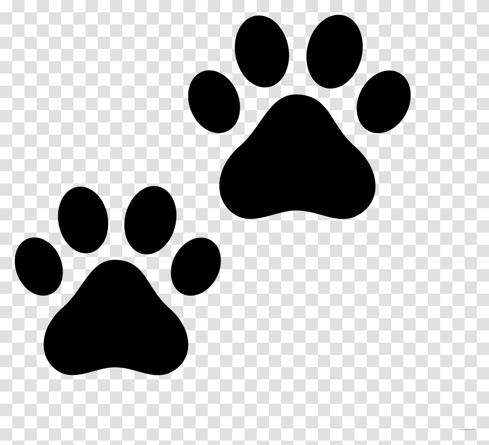 Pawsnoutclip Artfootprintblack And White Paw Print Clipart Black And White, Gray Transparent Png
