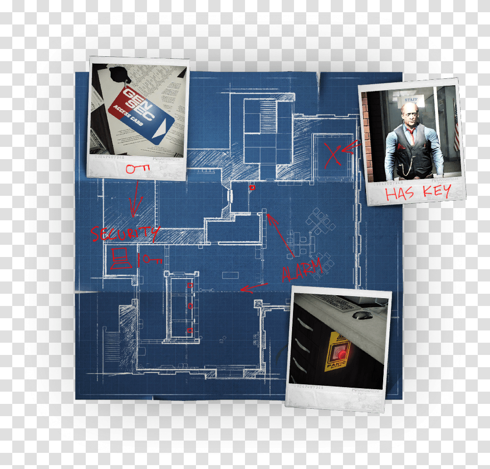 Payday 2 Bank Heist Layout, Person, Human, Plan, Plot Transparent Png