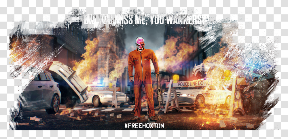 Payday 2 Hoxton Breakout, Car, Vehicle, Transportation, Person Transparent Png