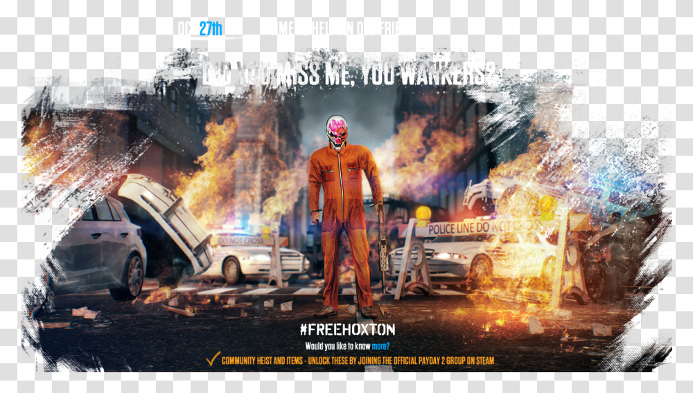 Payday 2 Hoxton Breakout, Person, Car, Vehicle, Transportation Transparent Png