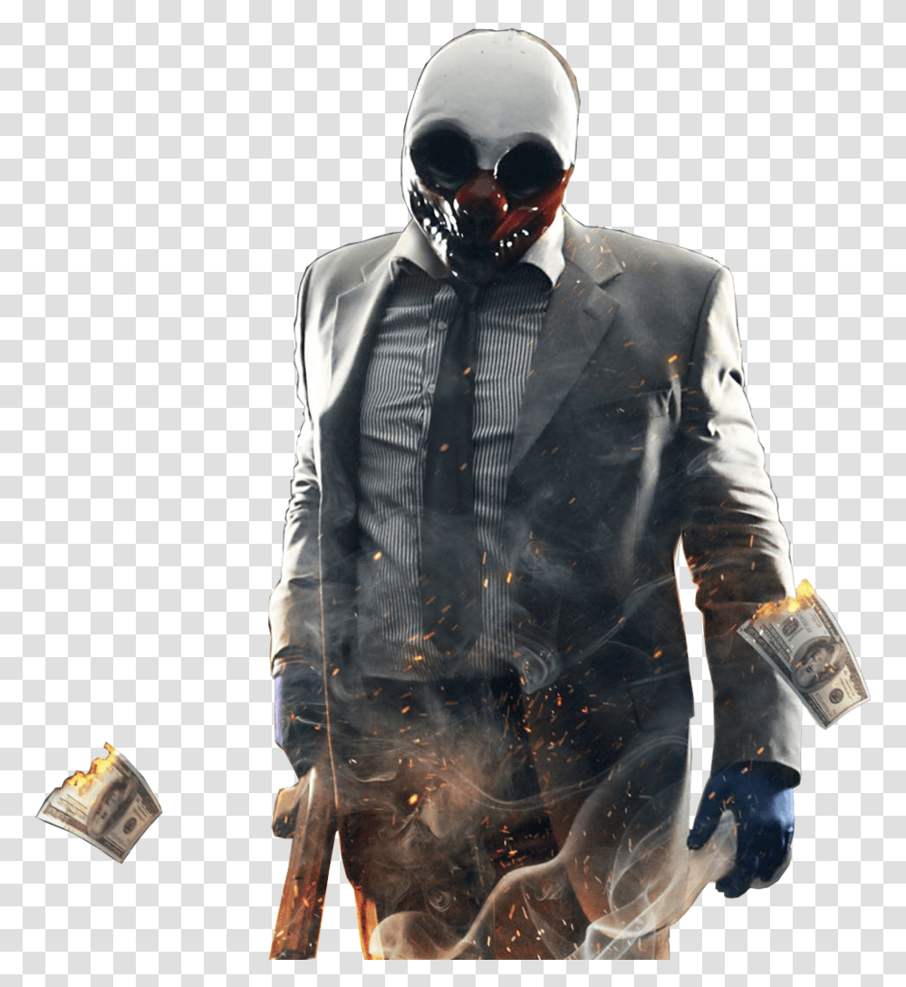 Payday 2 Payday Wolf, Sunglasses, Person, Helmet Transparent Png