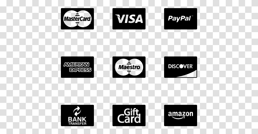 Payments Cards White Payment Icons, Gray, World Of Warcraft Transparent Png